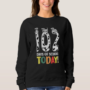 Sudadera 102 Días De Escuela Hoy Con Una Curiosa Dalmacia
