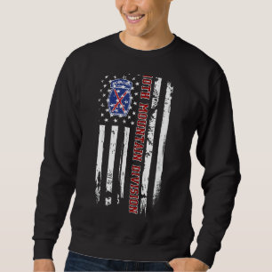 Sudadera 10.ª División Montañesa Bandera Americana Veterano