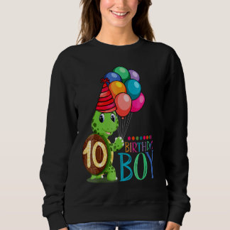 Sudadera 10.ª tortuga de cumpleaños