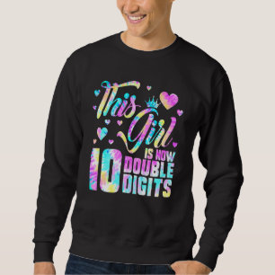 Sudadera 10.º Cumpleaños Este Chica Ahora Tiene 10 Dígitos 