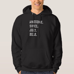 Sudadera 10.º cumpleaños increíble desde julio de 2012