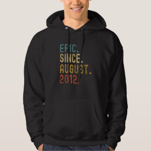 Sudadera 10 años Épico desde agosto de 2012 Cumpleaños 10