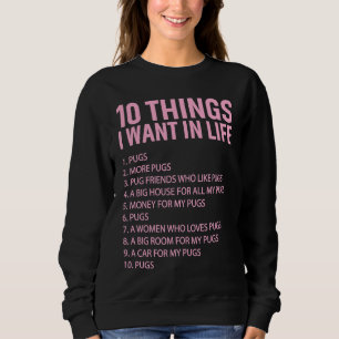 Sudadera 10 Cosas Que Quiero En La Vida De Los Propietarios