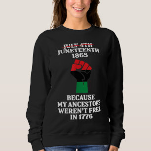 Sudadera 10 de junio Ancestores Black African American Flag