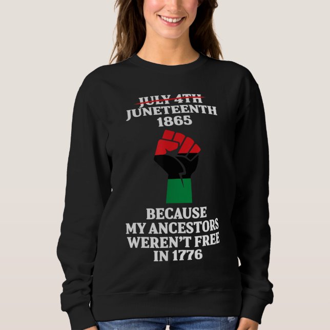 Sudadera 10 de junio Ancestores Black African American Flag (Anverso)