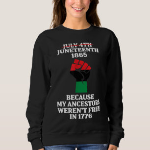 Sudadera 10 de junio Ancestores Black African American Flag