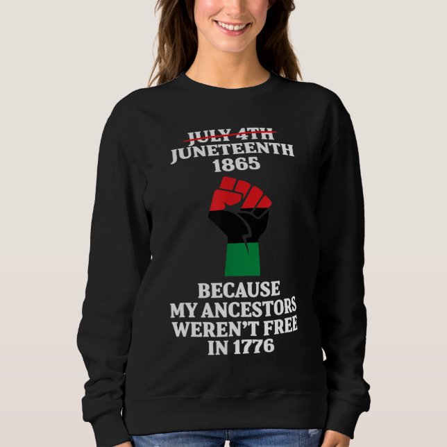 Sudadera 10 de junio Ancestores Black African American Flag (Anverso)