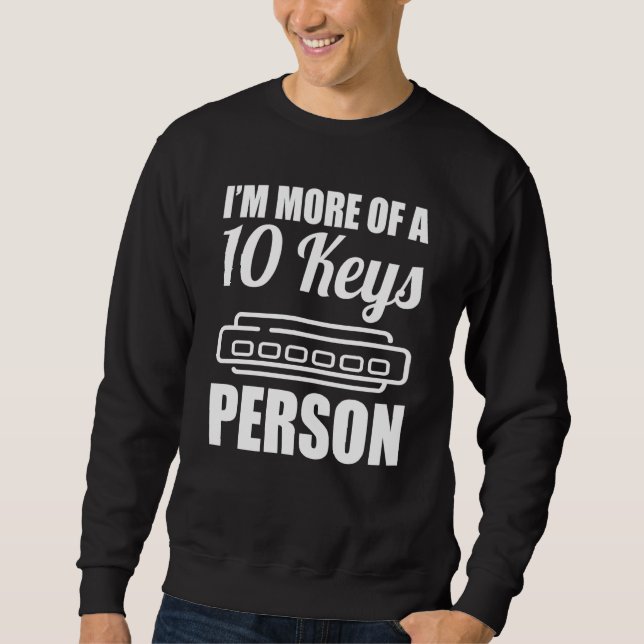 Sudadera 10 Keys Person Harmonica Player (Anverso)