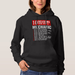 Sudadera 10 Razones Para Estar Con Mecánico Funny Mecánico