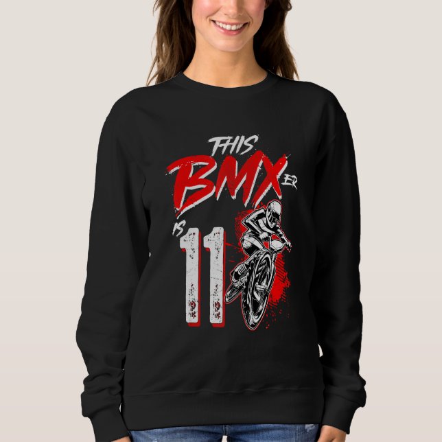 Sudadera 11.ª Decoración del partido de cumpleaños BMX (Anverso)