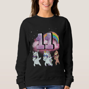 Sudadera 11.º cumpleaños de unicornio de oveja