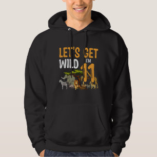 Sudadera 11.º cumpleaños zoológico Safari Jungle Animal