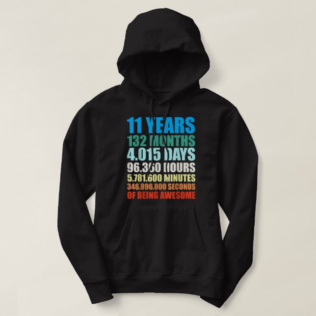 Sudadera 11 años de ser maravilloso T Sh (Diseño del anverso)