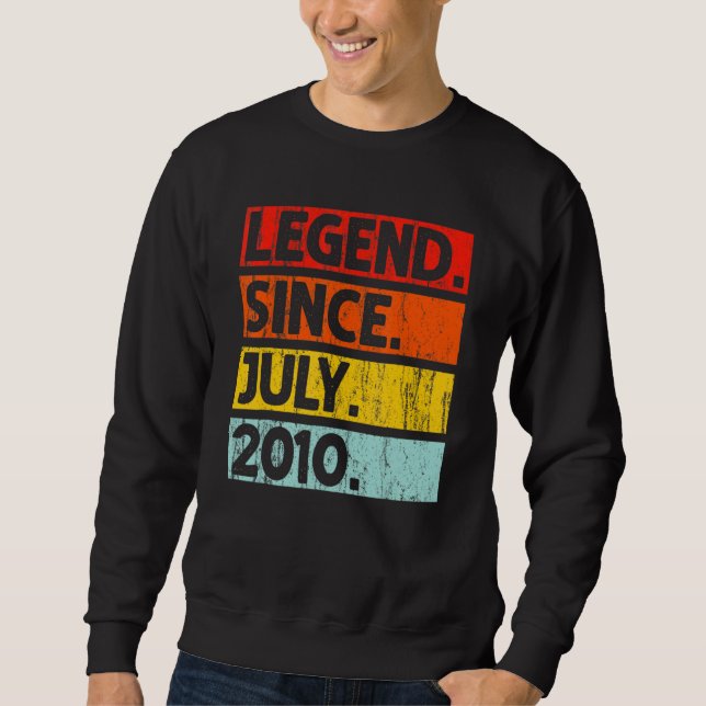 Sudadera 12.ª leyenda de cumpleaños desde julio de 2010 12  (Anverso)