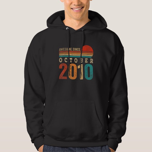 Sudadera 12 años de edad increíble desde octubre de 2010 (Anverso)