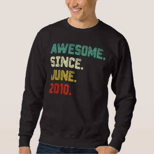 Sudadera 12° cumpleaños increíble desde junio de 2010