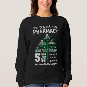 Sudadera 12 Días De Farmacia Árbol De Navidad Farmacéutico 