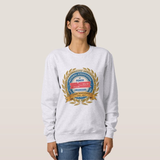 Sudadera 135o La camiseta de las mujeres del aniversario (Anverso completo)