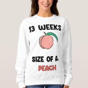 Sudadera 13 semanas de embarazo - Fruta retro suave de la p