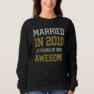 Sudadera 13th Anniversary for Men Married In 2010 Couples H