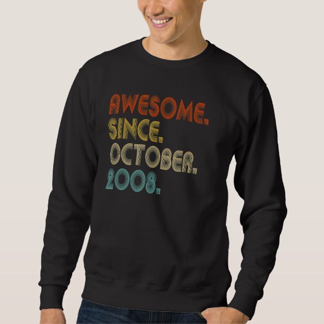 Sudadera 14 años de edad increíble desde octubre de 2008 14 (Anverso)