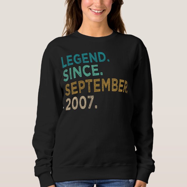 Sudadera 15 años de edad increíble desde septiembre de 2007 (Anverso)