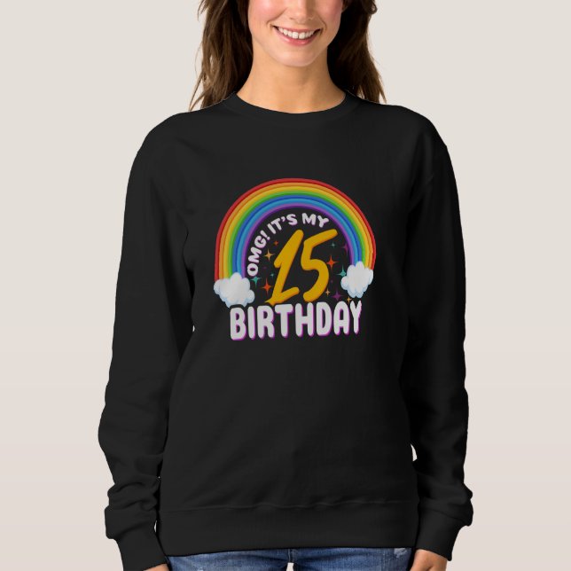 Sudadera 15 Es mi cumpleaños 15 años, Bda (Anverso)