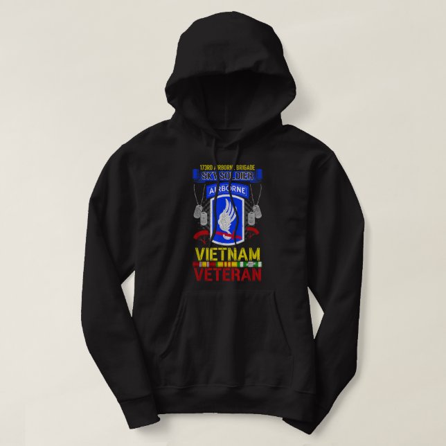 Sudadera 173rd Airborne Brigade Vietnam Veteran Shirt Sky S (Diseño del anverso)