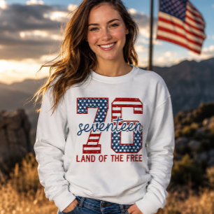 Sudadera 1776 América Tierra de la Libre Patriótico Vintage