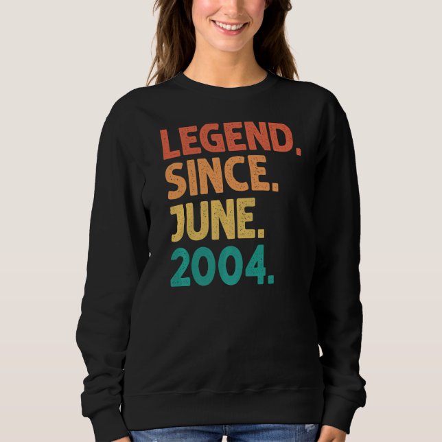 Sudadera 18.ª leyenda de cumpleaños desde junio de 2004 18  (Anverso)