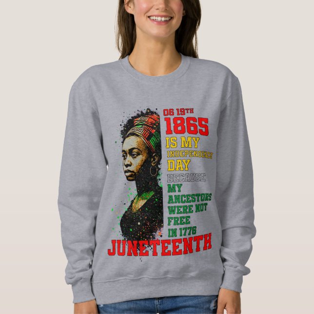 Sudadera 18 de junio de 1865 Día Panafricano de Mi Independ (Anverso)