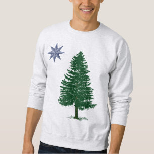 Sudadera 1901 bandera de Maine - estilo del vintage