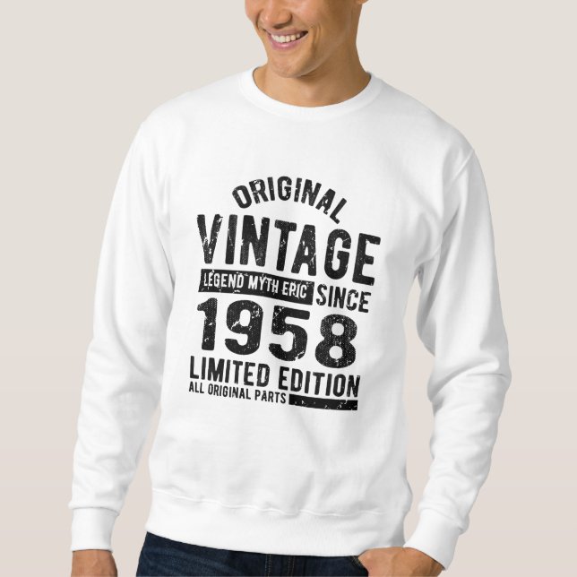 Sudadera 1958 Cumpleaños Vintage (Anverso)