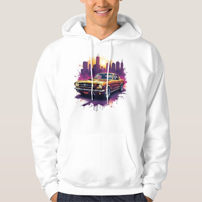 Sudadera 1960s Muscle Car with Urban Skyline (Anverso)