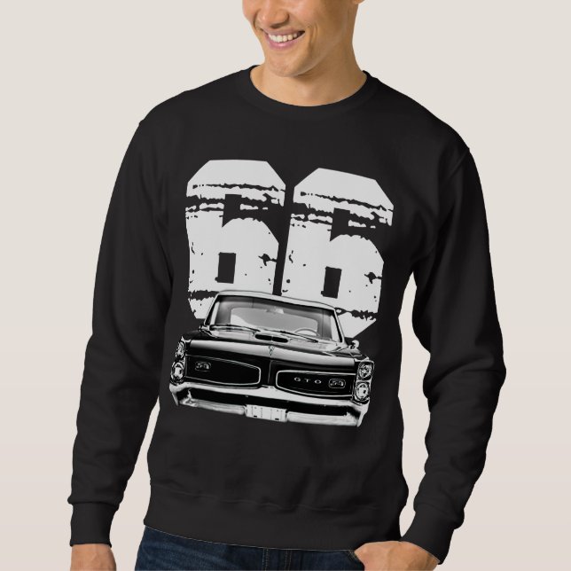 Sudadera 1966 Pontiac GTO Front View Silhouette con año T (Anverso)