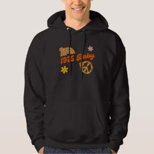 Sudadera 1975 Bebé Flores Retro Signo de Paz Grunge Hippie 