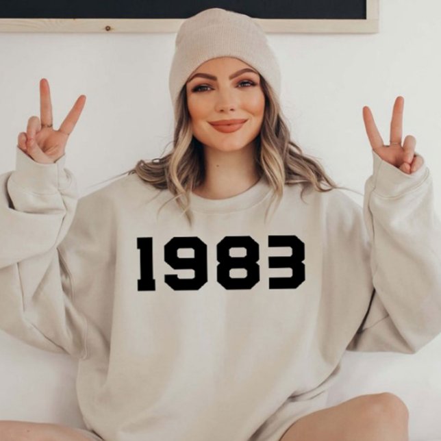 Sudadera 1983 Cumpleaños 40.ª Dulce (Subido por el creador)