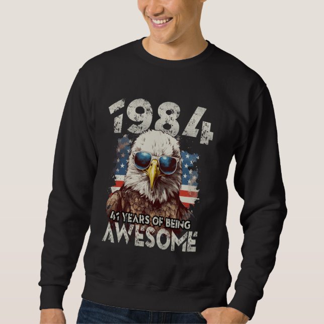 Sudadera 1984 41º cumpleaños increíble desde 41 años (Anverso)