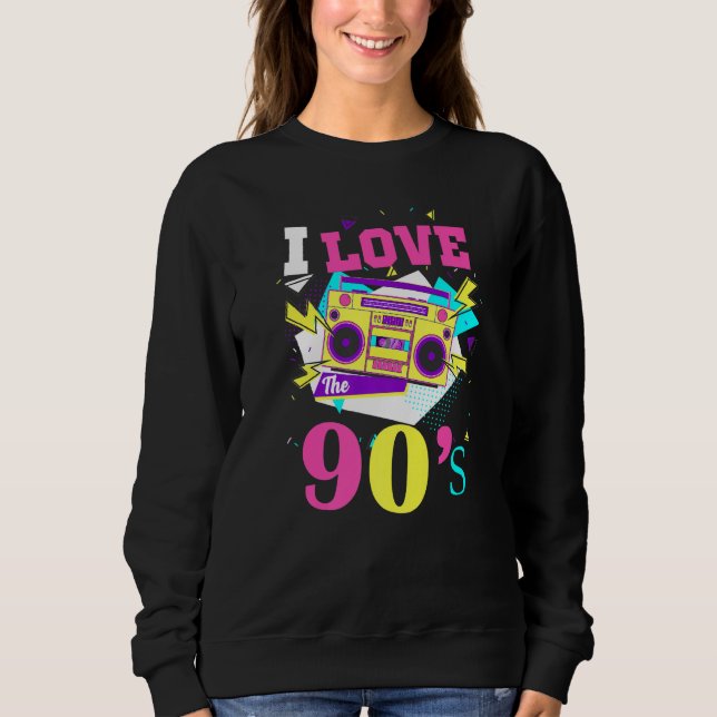 Sudadera 1990's 90s I Heart Nineties I Love The 90's Old Sc (Anverso)