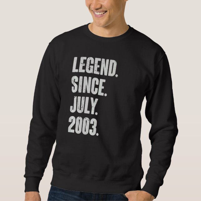 Sudadera 19 años de edad Leyenda de cumpleaños número 19 de (Anverso)