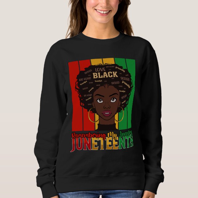 Sudadera 19 de junio recordando a mi Chica de Ancestros Mel (Anverso)
