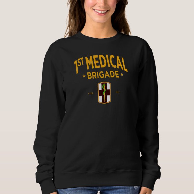 Sudadera 1.ª Brigada Médica - Mujeres del Ejército de los E (Anverso)