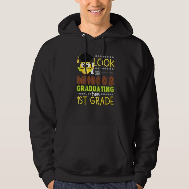 Sudadera 1.ª graduada Lechuza mira por quién se gradúa (Anverso)