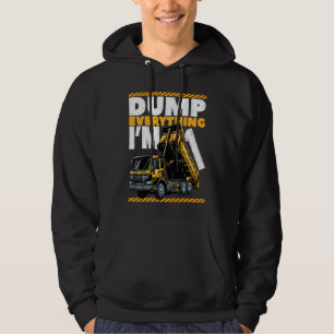 Sudadera 1.ᵉʳ Camión de construcción de cumpleaños vaciar t