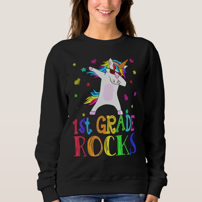 Sudadera 1.ᵉʳ curso de Unicornio vuelve a la escuela (Anverso)