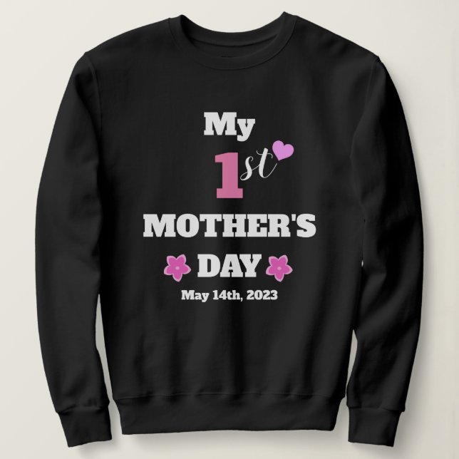 Sudadera 1.ᵉʳ Día de la Madre Personalizado Día de la Madre (Anverso del diseño)