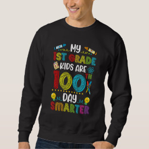 Sudadera 1.ᵉʳ Grado 100 Días Más Inteligente De Los Maestro