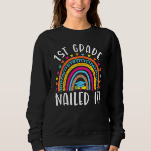 Sudadera 1.ᵉʳ Grado de amor arcoiris colorido el día pasado