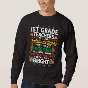 Sudadera 1.ᵉʳ Maestros de grado son como Navidades Luces di