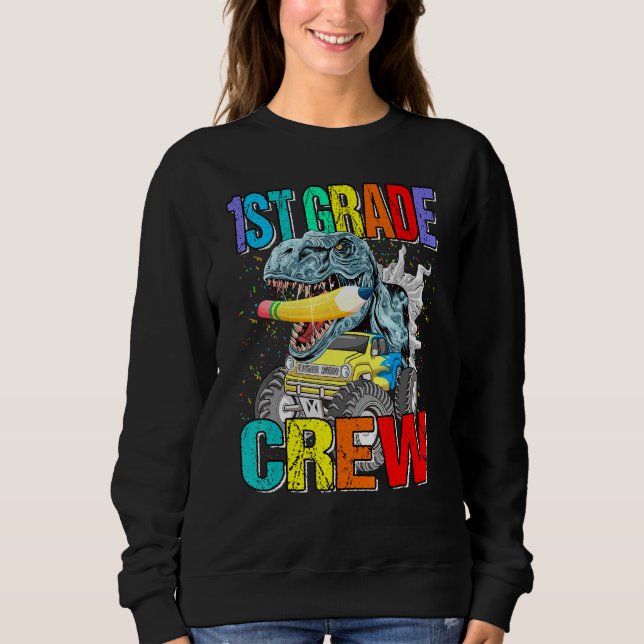 Sudadera 1.ᵉʳ Monstruo de Camión Dinosaurio Boys (Anverso)